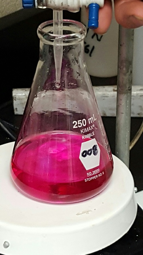 Pink Lab Titration - Klein Plating Works